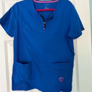 Koi Lite Women's Scrub Top - Royal Blue